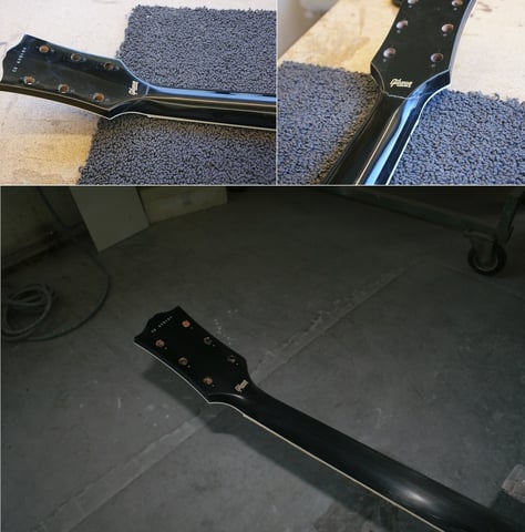 Nach dem verschleifen der Leimstelle, ...