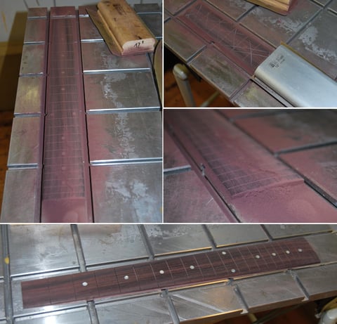 ... und abschließend wird alles noch einmal mit dem Radiusschleifklotz versäubert und verschliffen.