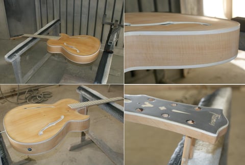 Nach dem Grundiergang wurde nach einigen Tagen ein Zwischenschliff gemacht ...