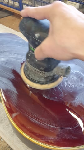 Feinschliff vor dem polieren.