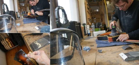 Feinschleifen vor dem Poliergang.