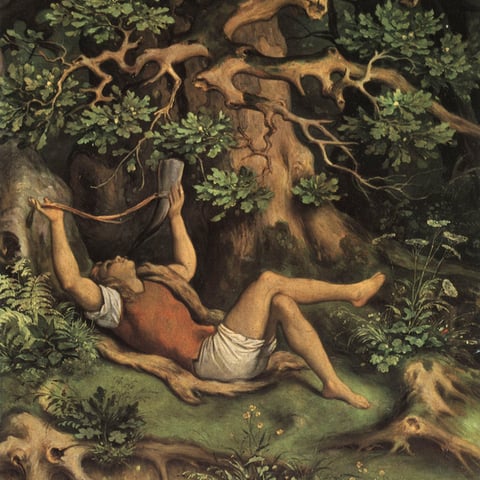 "En el bosque" o "Niño con cuerno". Moritz von Schwind (1804-1871)