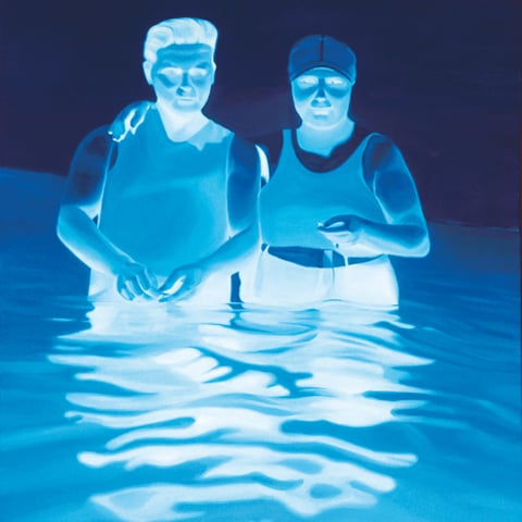 sylvia berndofer, "welcome to lake george", 2016, 130 x 80 cm, öl auf leinwand – erlas galerie