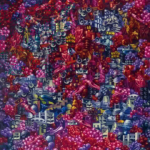 adam bota, "parade", 2022, 200 x 180 cm, oil on canvas – erlas galerie