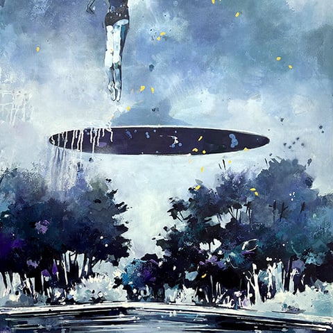 inna artemova, "vertikalspannung", 2025, 145 x 105 cm, oil on canvas – erlas galerie