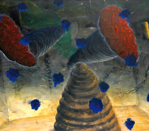 walter schmögner, "41,6 grad", 1988/2006, 100 x 140 cm, acryl auf leinwand – galerie erlas