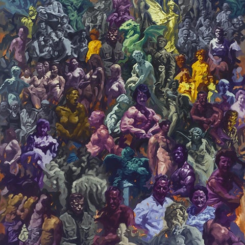 adam bota, "parallelwelten", 2023, 200 x 180 cm, oil on canvas – erlas galerie