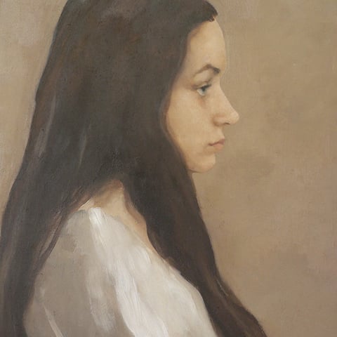 roger schindler, "alma", 2015, 55 x 40 cm, öl auf holz – erlas galerie