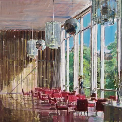 dénesh ghyczy, "the last cinema",  2021, 140 x 230 cm, oil and acrylic on canvas – erlas galerie