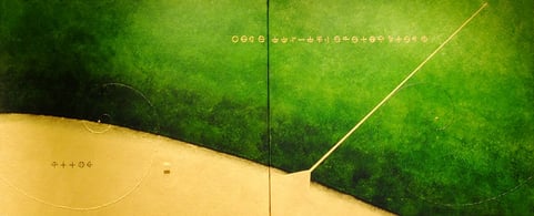 GrEEn LAND 3    910mm×380mm   F8×2   Acrylic, wood   2015