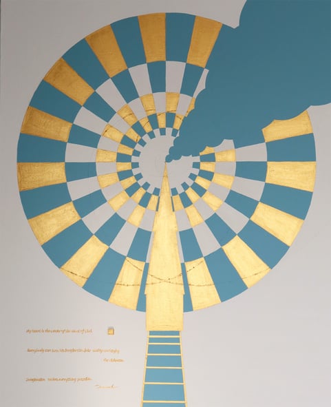 DIMENSIONAL WARP RAIL ROAD  1   652mm*803mm   F25   2023  acrylic on canvas, wood