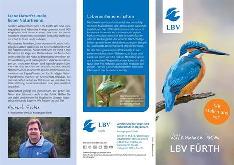 Flyer von der Kreisgruppe Fürth