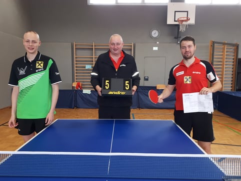 Punkt gerettet. Tomas Janci und Martin Kinslechner holten je zwei Einzel und das Doppel.