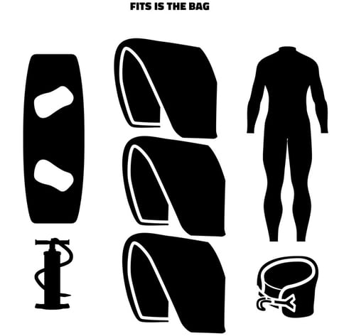 Prolimit Kitesurf Boardbag Golf Aero Blue White bei WindSucht