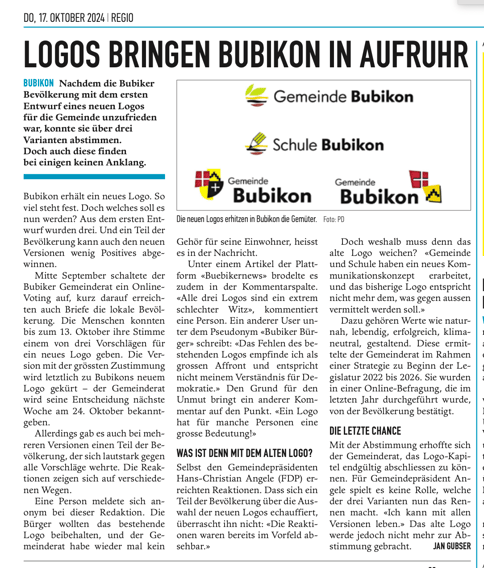 (Screenshot «regio»)