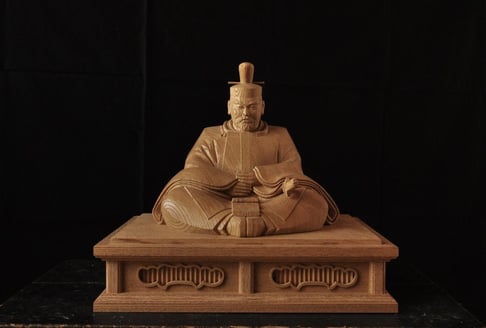 菅原道真　像　木彫り　天神様