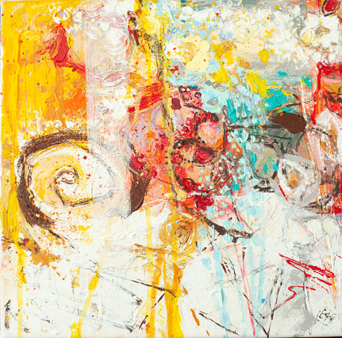 Elisabeth Augendre artiste peintre en Ariège acrylique impressionninsme jardins suspendus 19