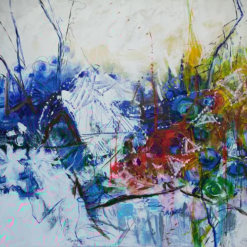  Elisabeth Augendre peintre en Ariège peinture originale acrylique