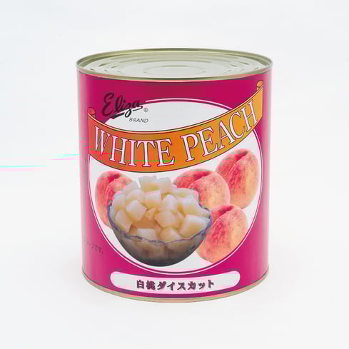 フルーツ缶詰,白桃,エリザ白桃ダイスカットライトシラップ,ストー缶詰株式会社