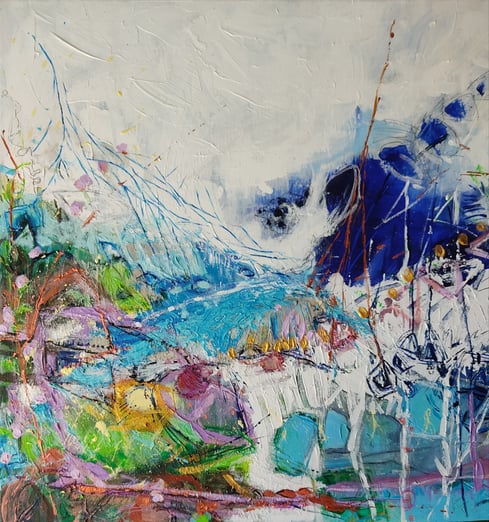  Elisabeth Augendre peintre en Ariège peinture originale acrylique