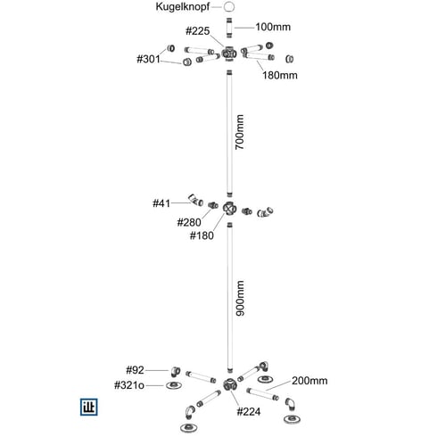 DIY Anleitung Industrial Kleiderständer freistehend aus Wasserrohr mit Stückliste