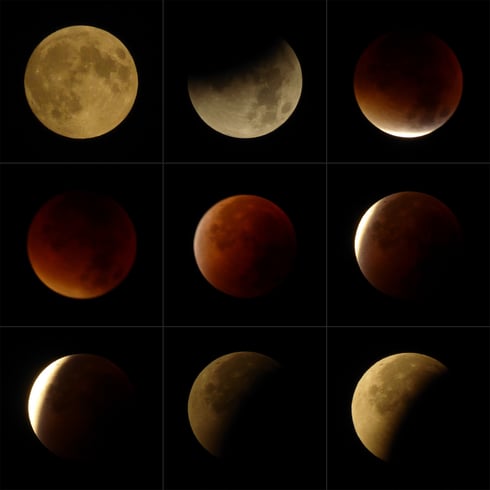 Die Mondfinsternis vom 28.09.2015 (die einzelnen Bilder wurden mit einer tz61 augfgenommen und nicht weiter bearbeitet).