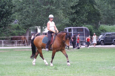 Mit Edi auf dem Abreitplatz