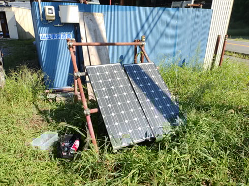 ビニールハウス乾燥に使っていたソーラーパネル