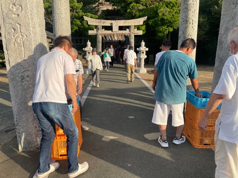町内の方が続々と集まって・・・