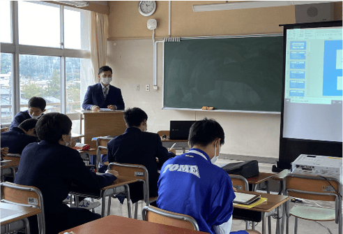 地元の高校生への講話