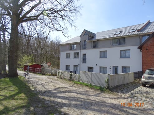 Umgebaute Mühle in Wiecheln am Mühlenteich