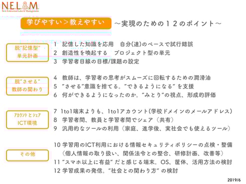 学びやすい>教えやすい,NEL&M,