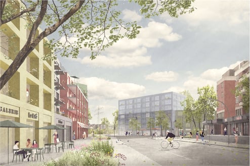 Stadtbausteine Schnelsen - Hamburg, 2021 Herr & Schnell Architekten Wettbewerb Autobahndeckel fabulism office Manuel Nagel