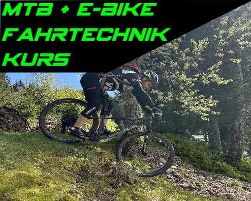 Mountainbike MTB und E-Bike Fahrtechnik Kurse und Training im Schwarzwald