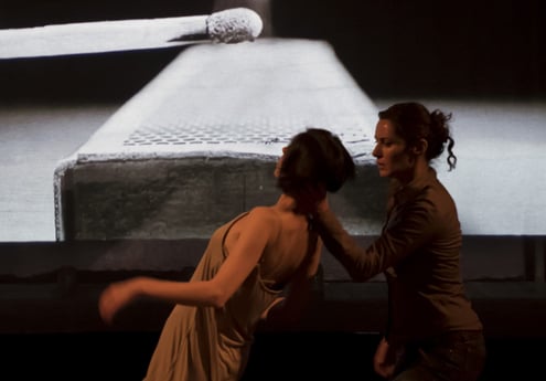 No women's land spectacle sur les migrants Bruxelles