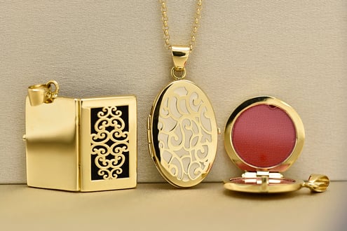 中川商店　岐阜　ゴバートオーロ　18金　イタリア製　ジュエリー　ロケットペンダント　メンズ　カップル　お揃い