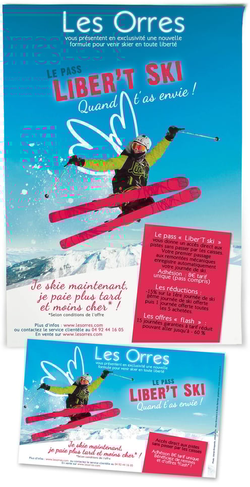 affiche flyer libert'ski les Orres