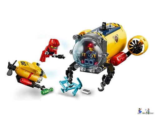 Die Besonderheit im Lego Paket 60265 können Kinder mit dem Meeresforschungsbasis zu fantasievollen Unterwasserabenteuer aufbrechen.