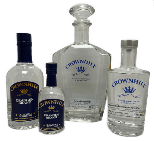 Edelbrand, Schnaps Destillata Gold Goldmedaille,  Crownhill Destillerie Orangenschnaps