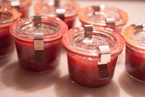 confiture de rhubarbe 赤いルバーブのジャム