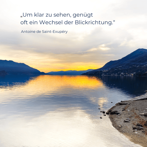 Um klar zu sehen, genügt oft ein Wechsel der Blickrichtung