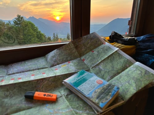  Ausblick von meinem Zimmer im Hochberg-Haus im Salzkammergut. Das ist Trekkingstimmung pur! 