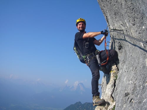 Die Stelle heisst nicht um sonsst Fotoquergang. Im hintergrund der Watzmann.