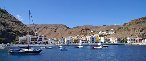 Der Hafen von Playa de Santiago