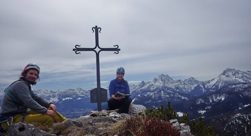 Beim Gipfelkreuz auf der Hexennase
