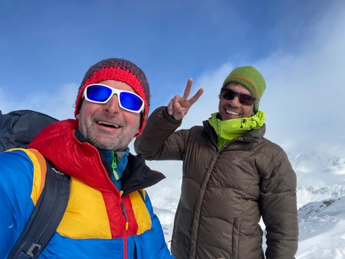 Auf dem Gipfel des Rotstocks (2'950m).