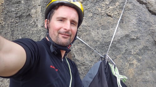 Stand nach der ersten Seillänge.