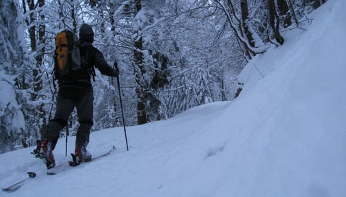 Unterwegs in der Schneelandschaft