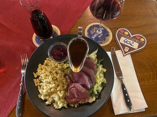 So ein Abendessen wünscht man sich als Wanderer.