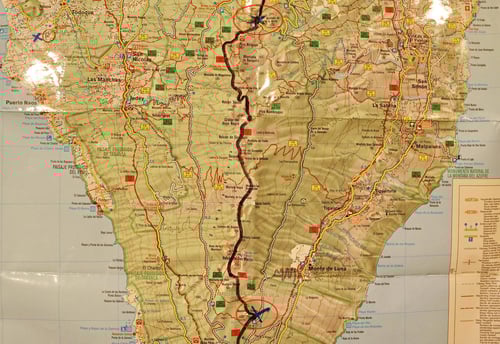 Etappe 5: El Pilar – Los Canarios, Ruta de los Volcanes, 18km, 8.5h, TELO